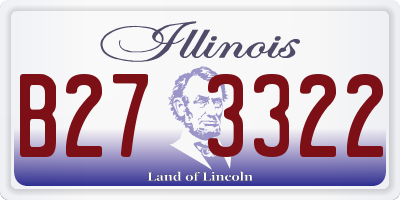 IL license plate B273322