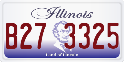 IL license plate B273325