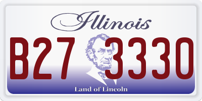 IL license plate B273330