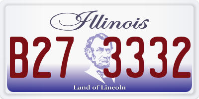IL license plate B273332
