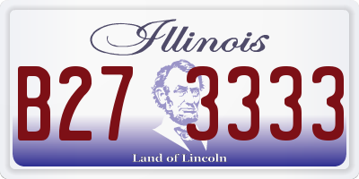 IL license plate B273333