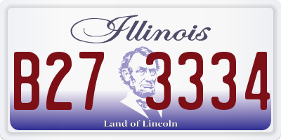 IL license plate B273334
