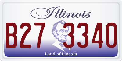 IL license plate B273340