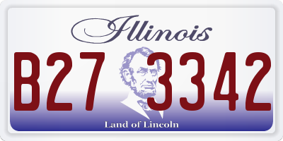 IL license plate B273342