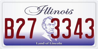 IL license plate B273343
