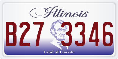 IL license plate B273346
