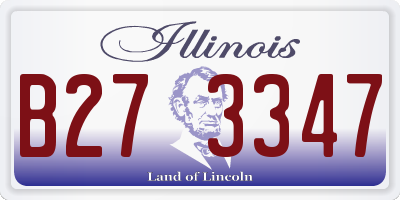 IL license plate B273347
