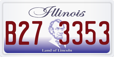 IL license plate B273353