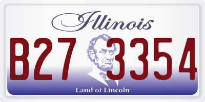 IL license plate B273354