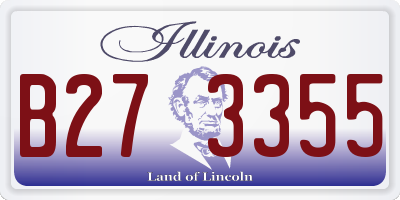 IL license plate B273355