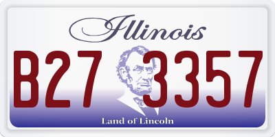 IL license plate B273357