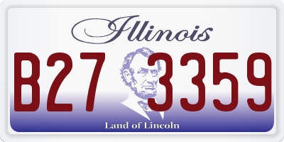 IL license plate B273359