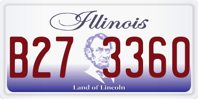 IL license plate B273360