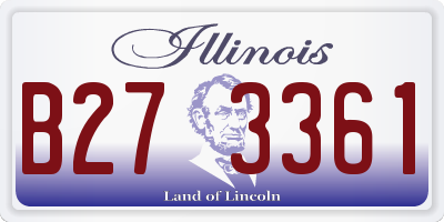 IL license plate B273361