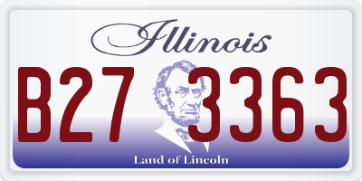 IL license plate B273363
