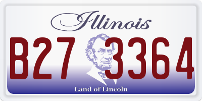 IL license plate B273364