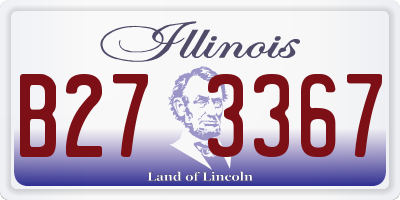 IL license plate B273367