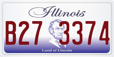 IL license plate B273374