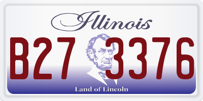 IL license plate B273376