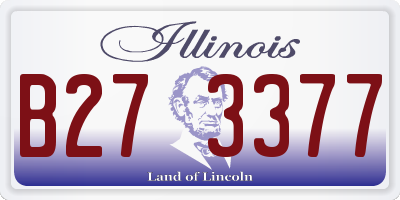 IL license plate B273377