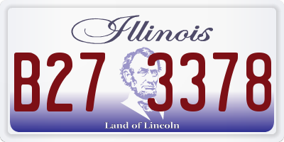 IL license plate B273378