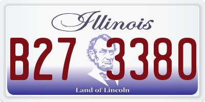 IL license plate B273380