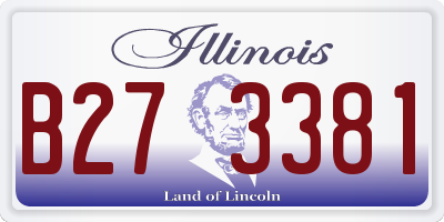 IL license plate B273381