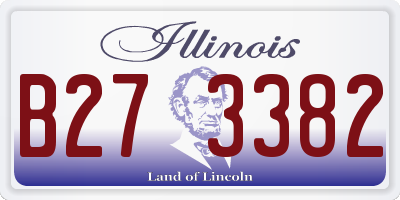 IL license plate B273382