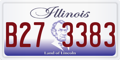 IL license plate B273383