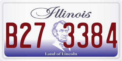 IL license plate B273384