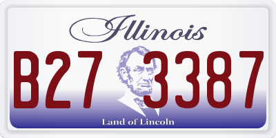 IL license plate B273387