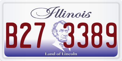 IL license plate B273389