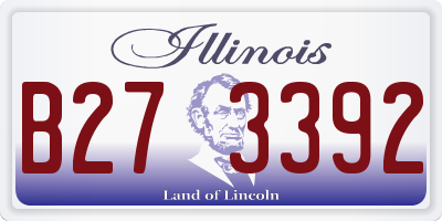 IL license plate B273392