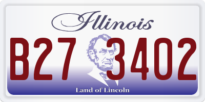 IL license plate B273402