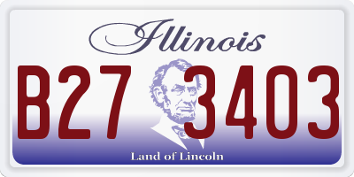 IL license plate B273403