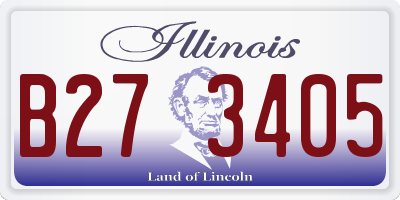 IL license plate B273405