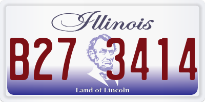 IL license plate B273414