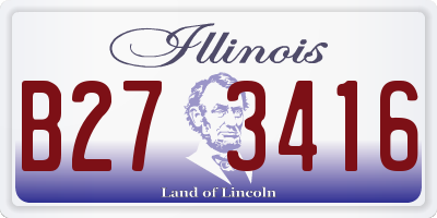 IL license plate B273416