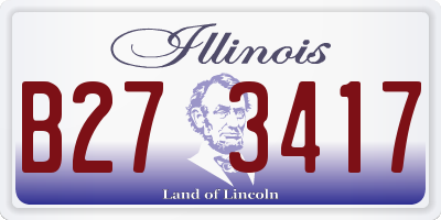 IL license plate B273417
