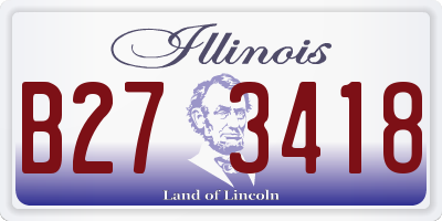 IL license plate B273418