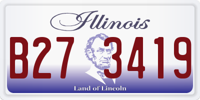 IL license plate B273419