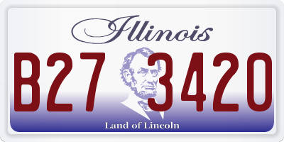 IL license plate B273420