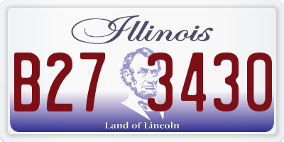IL license plate B273430