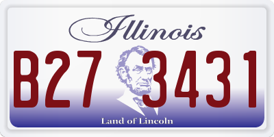 IL license plate B273431