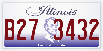 IL license plate B273432