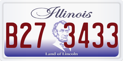 IL license plate B273433