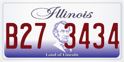 IL license plate B273434