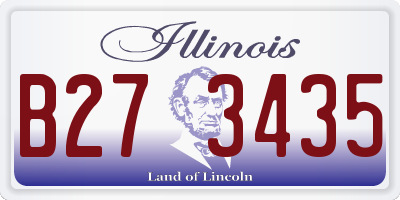 IL license plate B273435