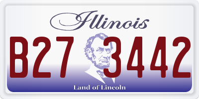 IL license plate B273442