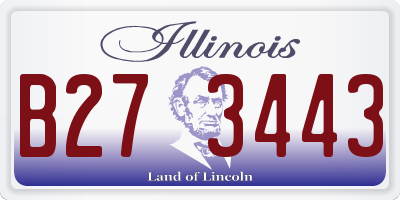 IL license plate B273443